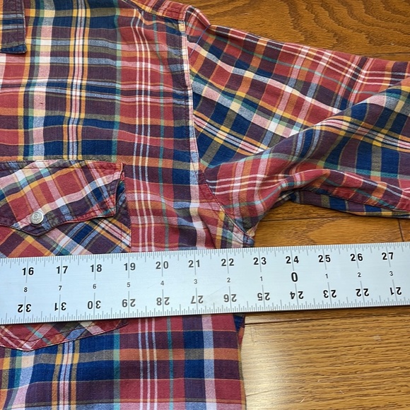 RARE Men’s RAGZ Plaid Shirt Snap Up Front OOAK Vintage VTG Size Large L - Picture 6 of 10